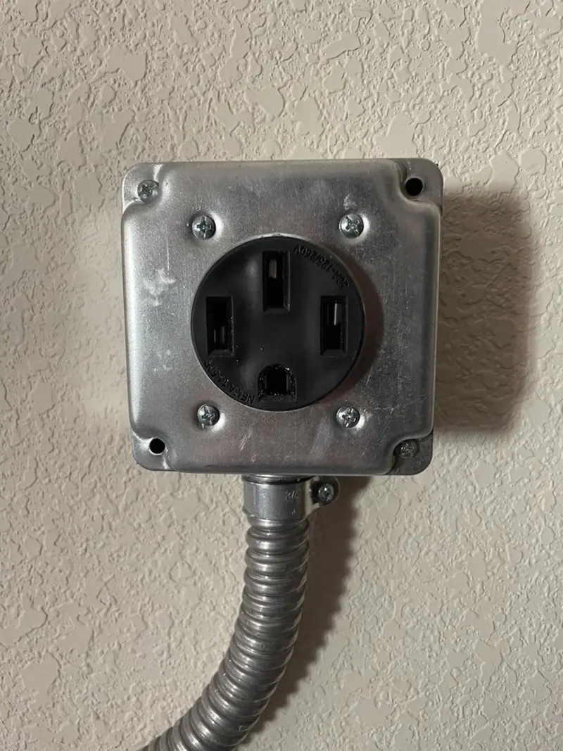 NEMA 14-50 outlet installed for Electrical Panel Upgrade in Erda